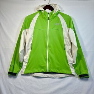 The North‎ Face Summit Series Windstopper Zip Up Hooded Jacket Green Sz Medium